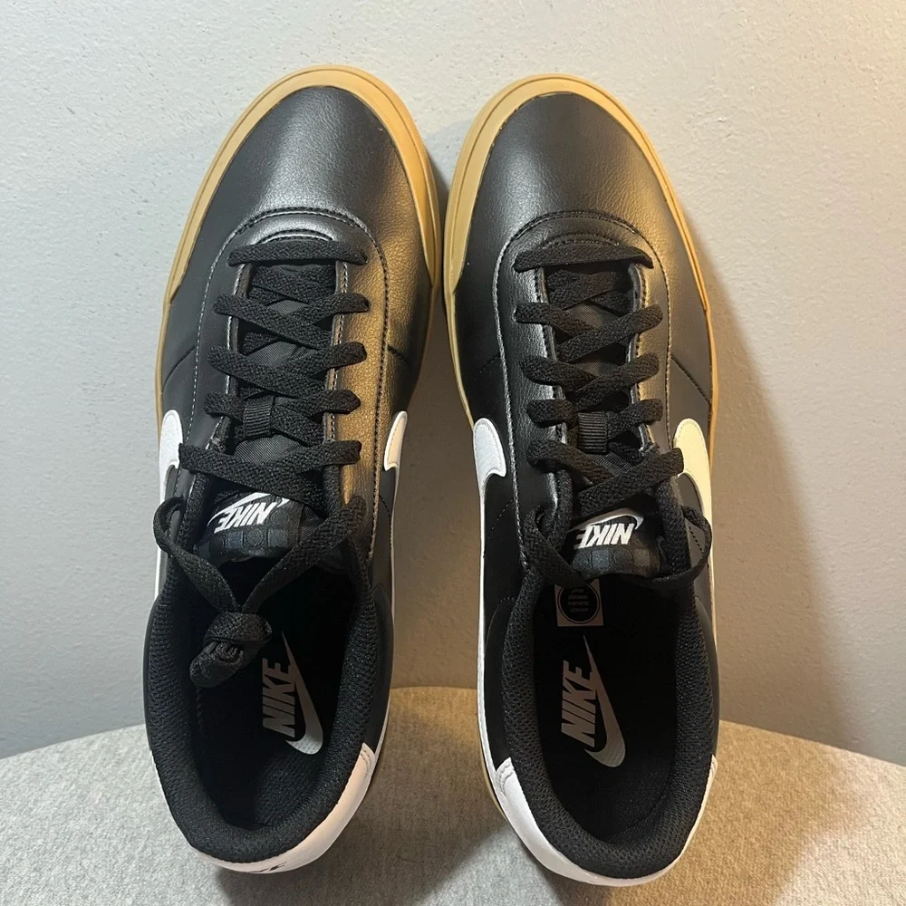 Nike Court Shot Black White Gum Bottom Sneaker Men's Shoe Size 11 FQ8146-003 - Picture 8 of 11